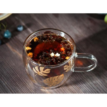Glass mug with double walls Magistro "Duo. Tropics ", 160 ml, 12.5 × 9 × 7.5 cm-8