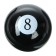 PPP handle, ball No. 8, under the thread M8 / M10, diameter 56 mm, black