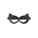Pecado BDSM mask, with cat ears open, genuine leather, black