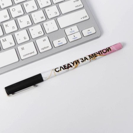 Ballpack blue paste 0.7 mm with cap “Follow the dream” Plastic software, price for 1pc-1