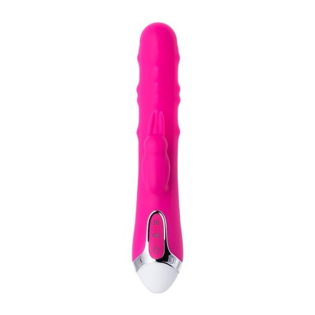 A vibrator with a clitoral stimulator Jos Balle, pulsating, pink, 23 cm-1