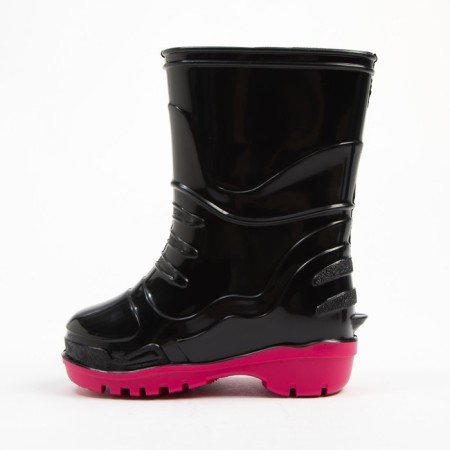 Rubber boots baby, black color+pink, size 24-1