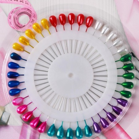 Portnovsky pins "drop", 40 mm, 40 pcs, colorful color-1