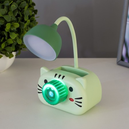 Board lamp "Kisa" LED 3W USB green 9.5x7.4x22 cm Risalux-3
