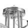 Causte "Nora" 5x60W E27 chrome 56x56x26cm