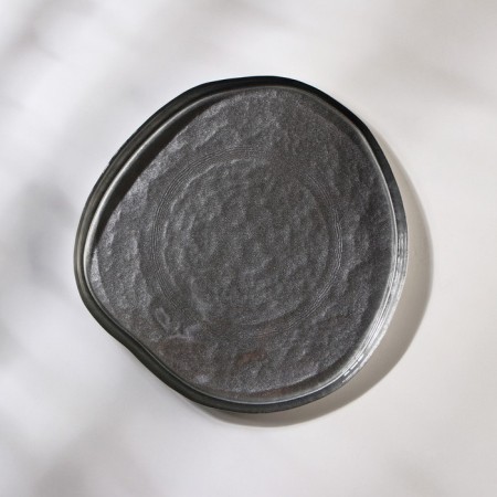 Dish with a side Trend, D = 21 cm, color gray color