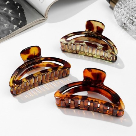 Hair crab "Leopard print" oval, 9 cm, mix-2