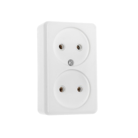 Rosette "Elect" Ra 16-008, 16 A, 250 V, double, open, white