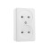 Rosette "Elect" Ra 16-008, 16 A, 250 V, double, open, white