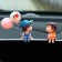 Toy on a car panel, a couple in love, K5