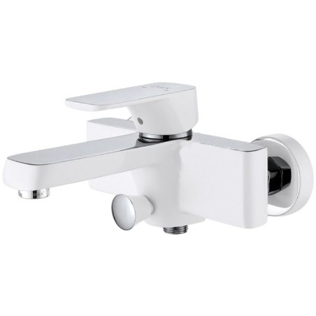 Bath mixer D&K DA1433216, with short pour, white/chromium-1