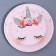 Disposable paper plate "Mordochka unicorn" (18 cm),