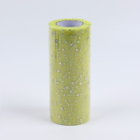Fatin with sparkles, 15 cm, 11 ± 1 g/sq.m, 23 ± 1 m, yellow color No. 57-2