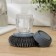 Wash brush with dispenser for detergent, metal sponge