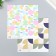 Scrapbooking paper bilateral "snake and bright circles" density 180 g 15.5x17 cm