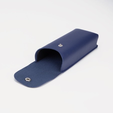 Case for glasses on the button, the color is blue-2