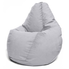 The hand-bag “Pear” is positive Luma, size XL, diameter 95 cm, height 125 cm, velor, color gray color