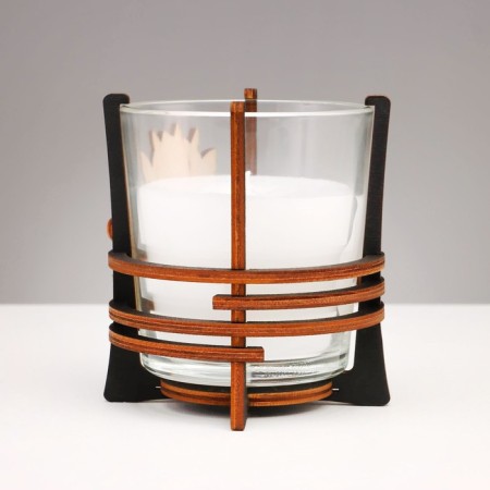 Aromatic candle in a glass on the stand "Dragon", 9.5x9.5x10 cm-4