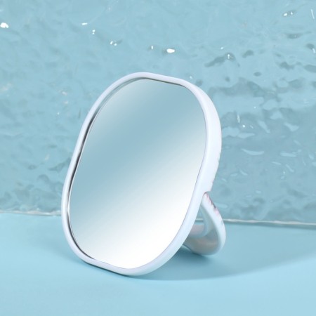 Pocket mirror “pattern”, with a stand, 8 × 8 cm, the color is gentle - pink-2