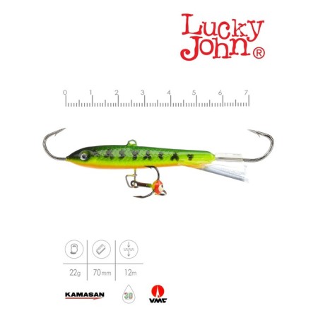 Balancir Lucky John Classic 7 + tee, 7 cm, color 20 blister-1