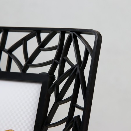 Photo frame plastic 10x15 cm "leaves" black 18x23 cm-2