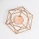 Summary metal per 1 candle "hexagon" gold 5.5x13x11.5 cm