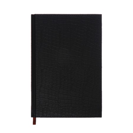 The diary is semi -dated, A5, 192 sheets, ruler, leatherette cover, Golden cut "Crocodile", black