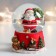 Souvenir Polystone Water Ball "Santa Claus with a Christmas tree on the shoulder" 6.5x6.5x8.5 cm