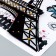Plastic sticker 2D "Eiffel Tower and Flowers" MIX 54x35.5 cm