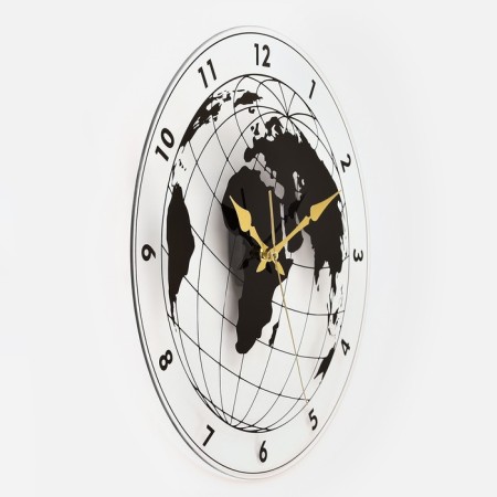 Watch wall, interior "Globe", D-39 cm, silent-1