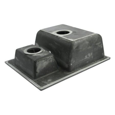 Curler for a kitchen made of stone Zein 190/Q4, 612x505 mm, rectangular, overflow, black color black-2