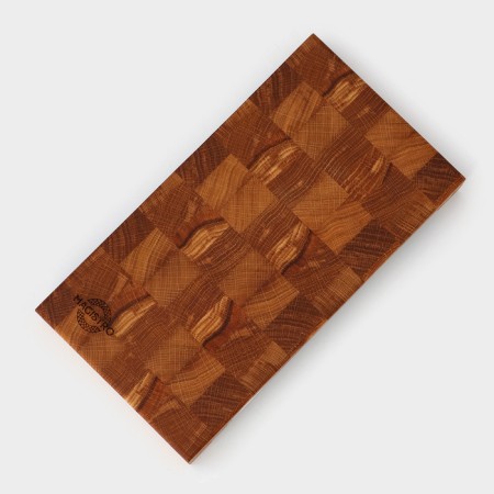 Board cutting end magistro, oak, with metallic gastrointestinal capacity, 30.5 × 16.5 × 5 cm, in a craft box-10
