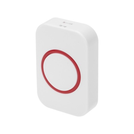 Wireless doorbell with digital coding overflowing 38 melodies 150m IP44 (white/red-5