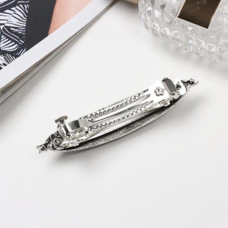 Clot-automatic machine "Rose" strip shine classic, 9.5 cm, silver-1