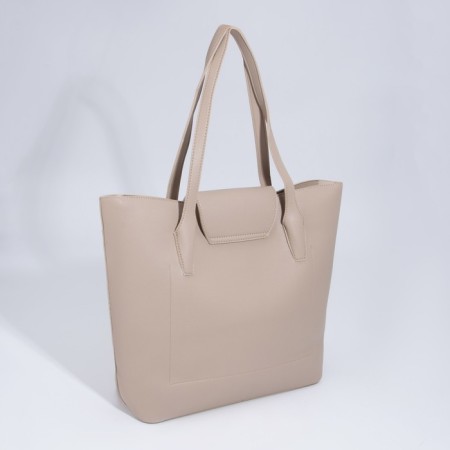 Bag Female Tout with zipper, beige color-1