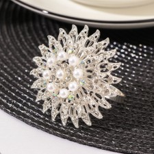 Elizabeth napkin ring, 6.5 × 6 cm, silver color