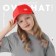 Baby cap for a boy, color red pp 54cm