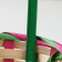 Wicker basket, d25 x 18 x 10/45 cm, white, bamboo