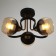 Economic Service Cup 3x40W E27, black 65x65x50 cm