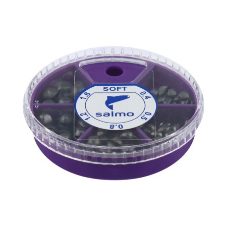 Sinker Salmo fraction Soft, set No. 2, 5 sections, 0.4-1.6 g, 60 g-1