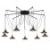 Suspended Citilux “Edison” CL451291, 150x150x235 cm, 9x75W, e27, black color