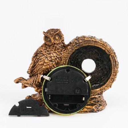 Table hours "Fireplaces. Smart Eagle owl", discrete move, 14 x 6.5 x 11.5 cm-1