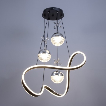 Lamp with PDD "Fiora" LED 140W 3000-6000K Black 49x49x15-115 cm-1