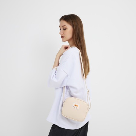 Cross-Bodi Bag on a zipper, beige color-7