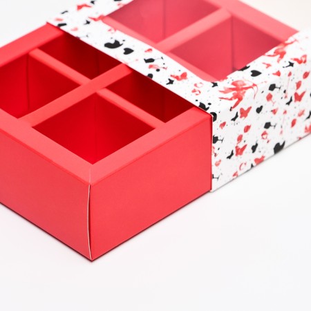 Box for sweets 6 pcs, white "Cupid", 13.7 x 9.85 x 3.86 cm-5