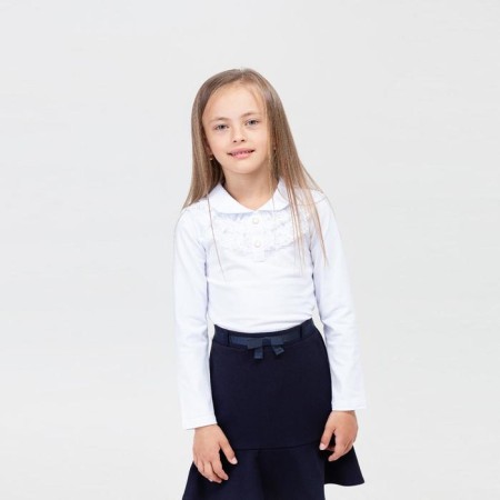School blouse for a girl, white color, height 158