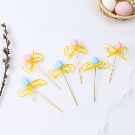 Swap eggs with a bow, mix, set 6 pcs.-2