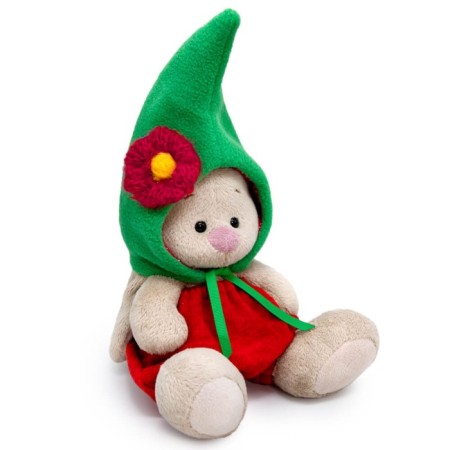 Soft toy "Bunny mi in a green cap", 15 cm-1