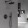 The shower system Vincea VSFW-101TMB, built-in, thermostat, tropical shower, black