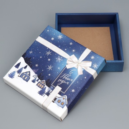 Folding box "Winter City", 20 x 20 x 5 cm, new year-3